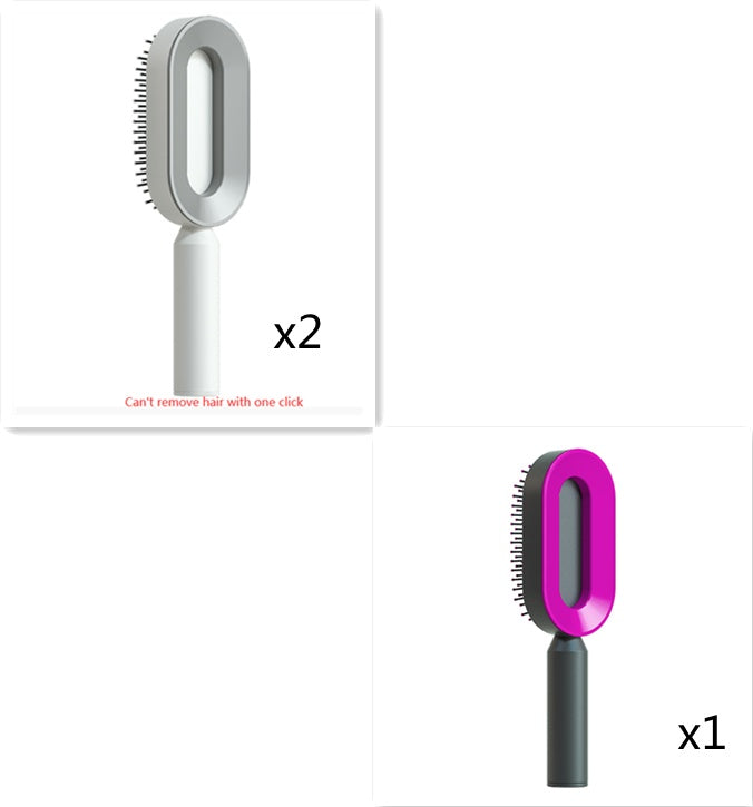 BuzzNest Self-Cleaning Hair Brush with Airbag Massage & Anti-Static Detangling