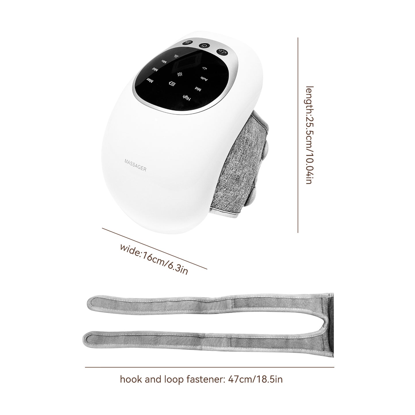 BuzzNest Wireless Knee Massager with Heat, Vibration & LED Touch Control