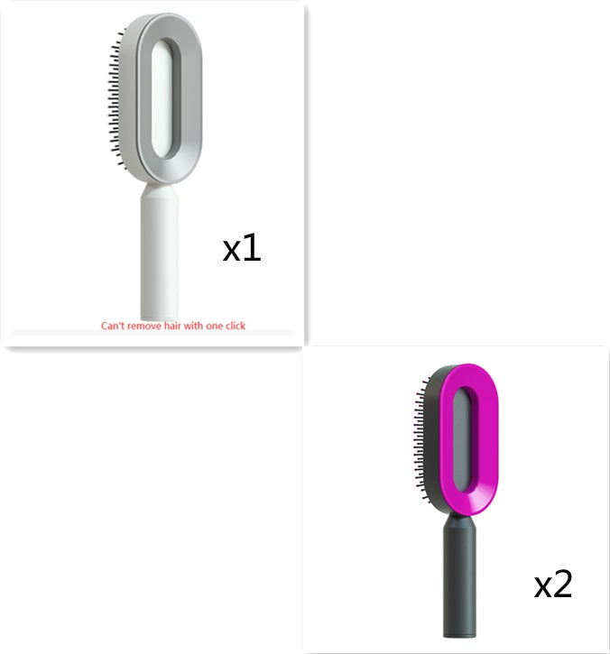 BuzzNest Self-Cleaning Hair Brush with Airbag Massage & Anti-Static Detangling