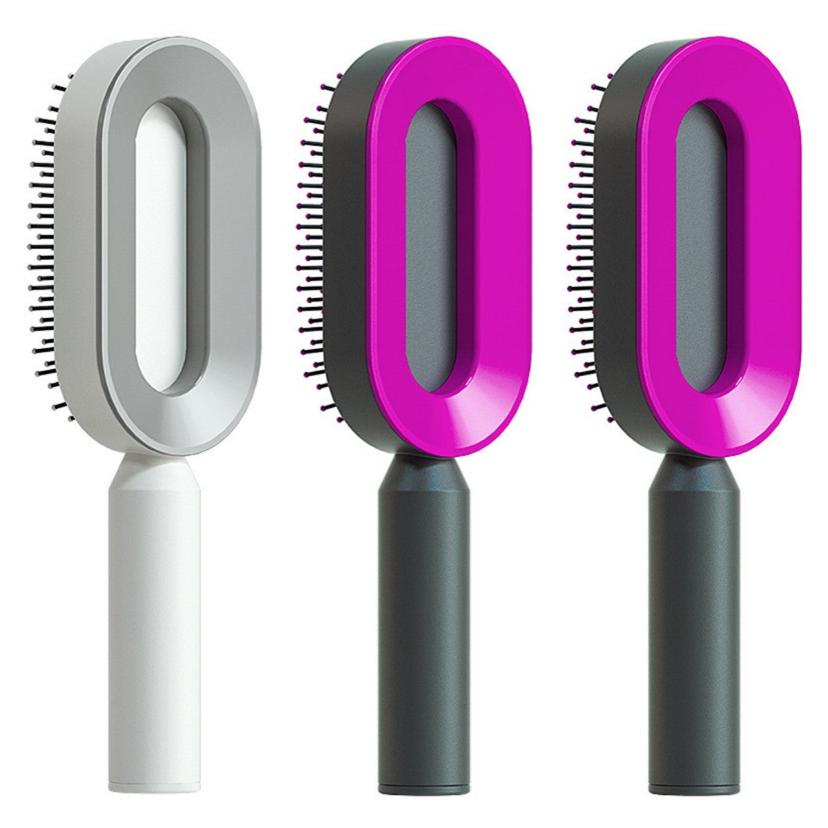 BuzzNest Self-Cleaning Hair Brush with Airbag Massage & Anti-Static Detangling