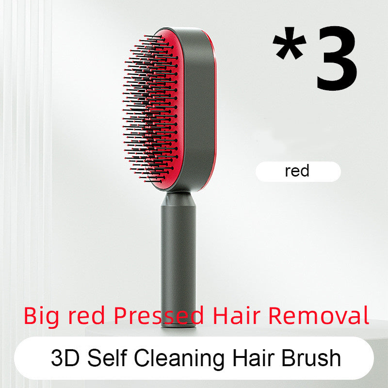 BuzzNest Self-Cleaning Hair Brush with Airbag Massage & Anti-Static Detangling