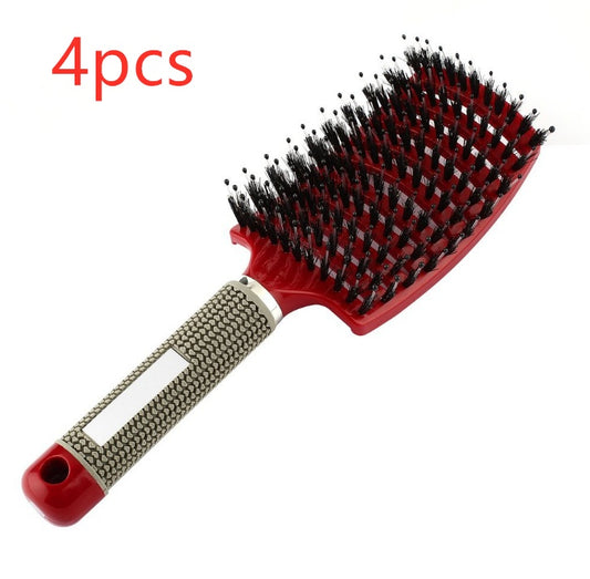 BuzzNest Anti-Klit Nylon Bristle Hairbrush with Scalp Massage