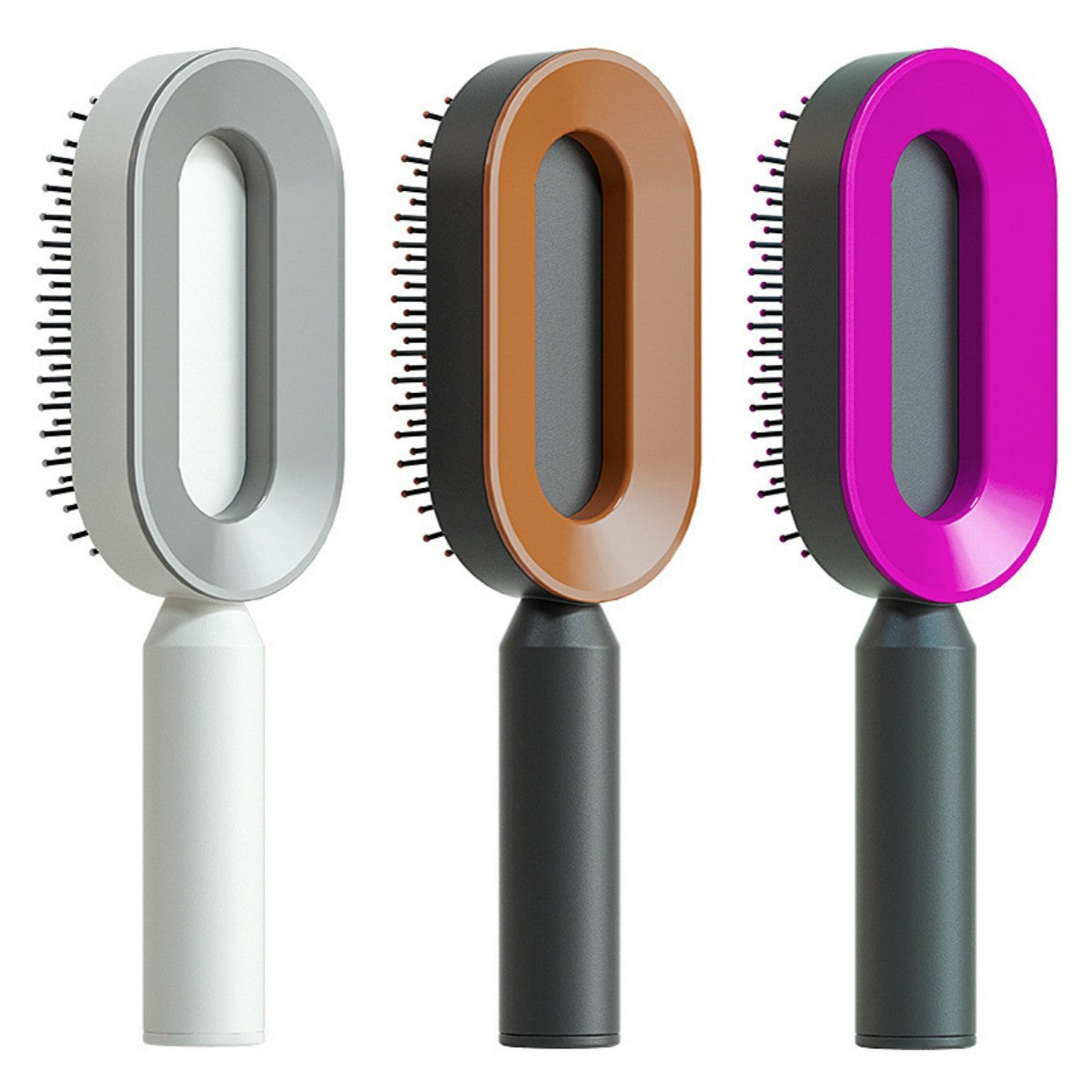 BuzzNest Self-Cleaning Hair Brush with Airbag Massage & Anti-Static Detangling