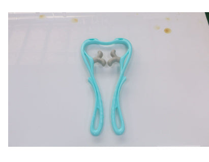 BuzzNest 6-Roller Manual Neck Massager with Natural Jade Scraping Board