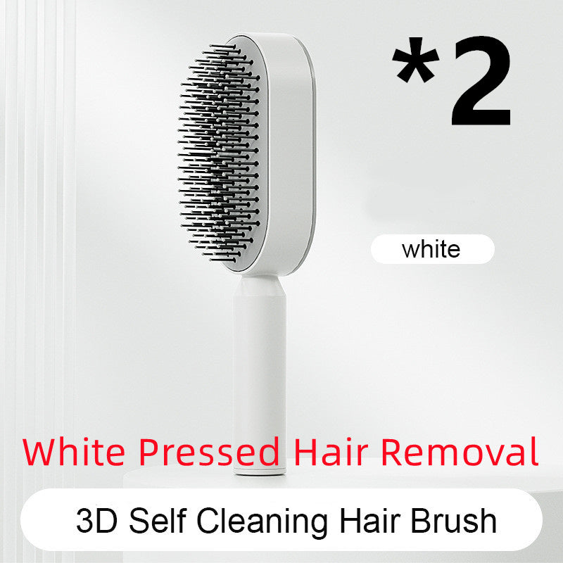 BuzzNest Self-Cleaning Hair Brush with Airbag Massage & Anti-Static Detangling