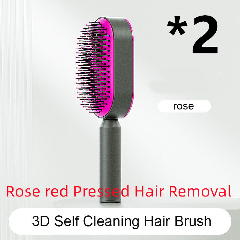 BuzzNest Self-Cleaning Hair Brush with Airbag Massage & Anti-Static Detangling