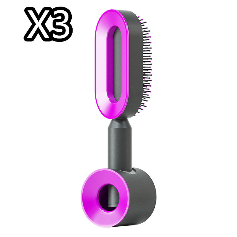 BuzzNest Self-Cleaning Hair Brush with Airbag Massage & Anti-Static Detangling