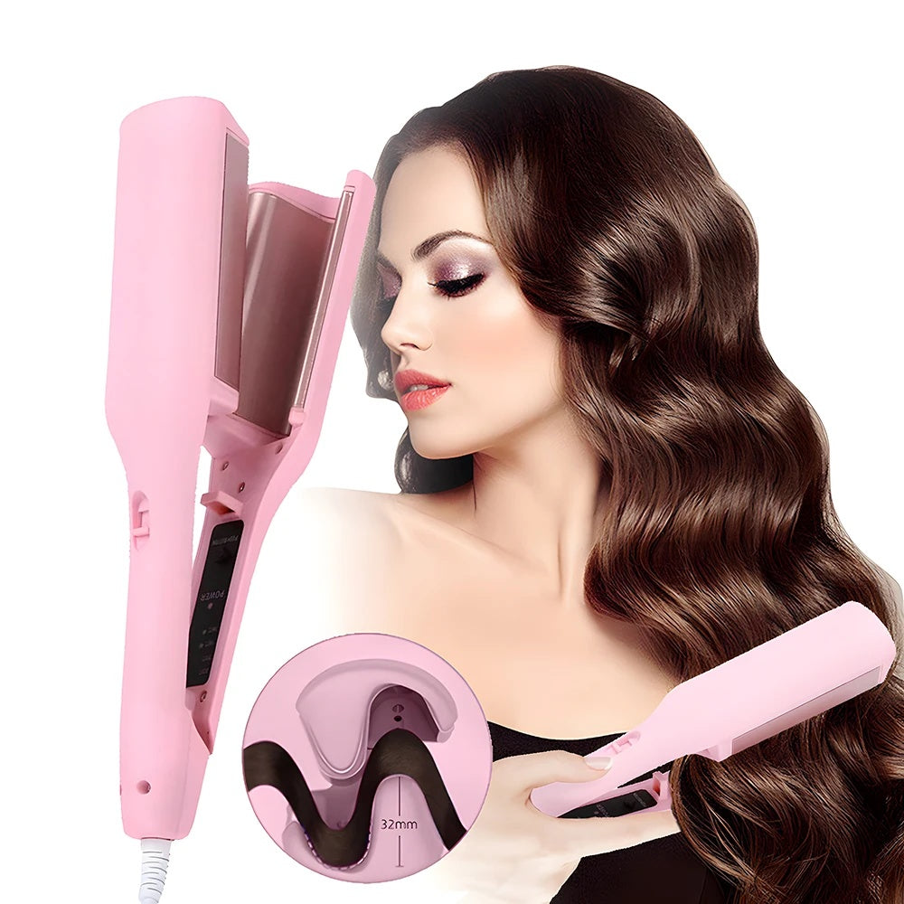 BuzzNest 32mm Deep Wave Hair Curler | 4-Temp Fast Heat Styler