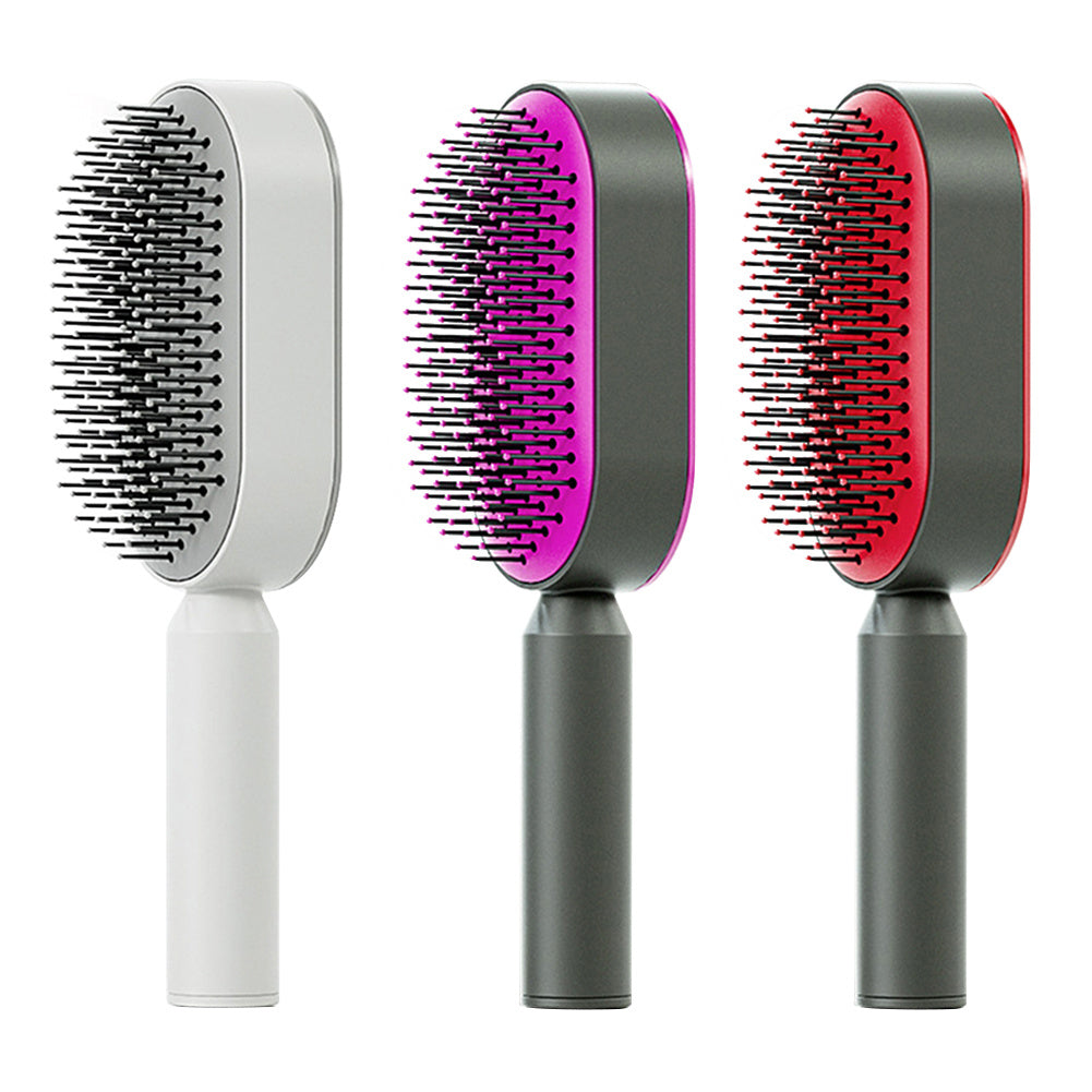BuzzNest Self-Cleaning Hair Brush with Airbag Massage & Anti-Static Detangling