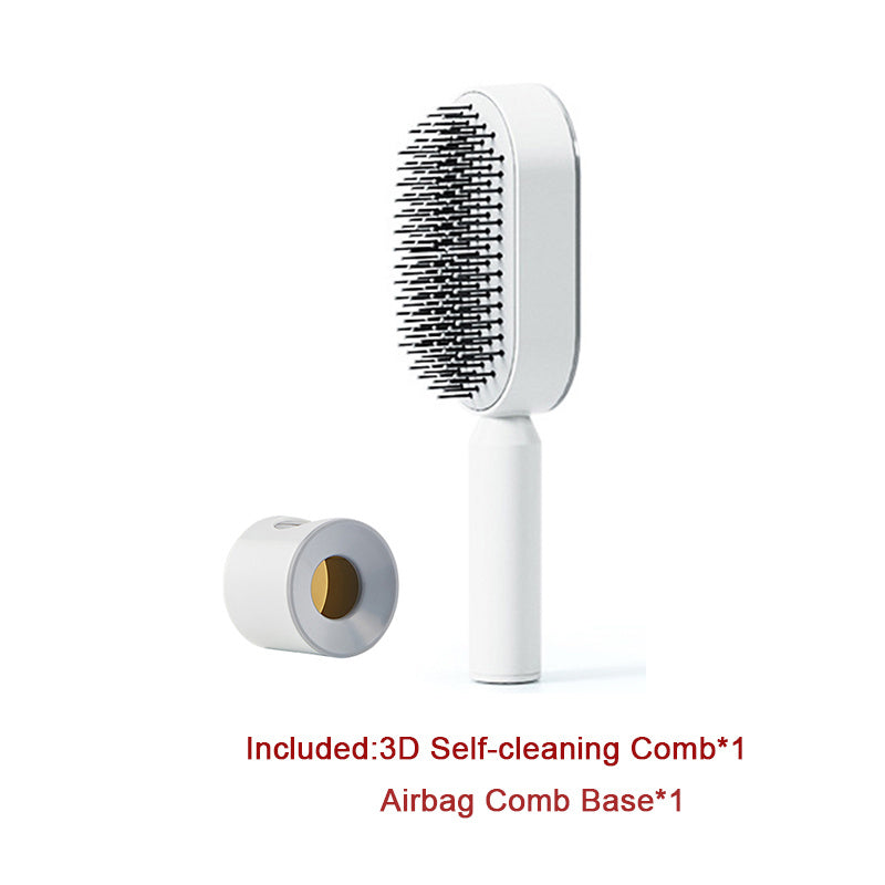BuzzNest Self-Cleaning Hair Brush with Airbag Massage & Anti-Static Detangling