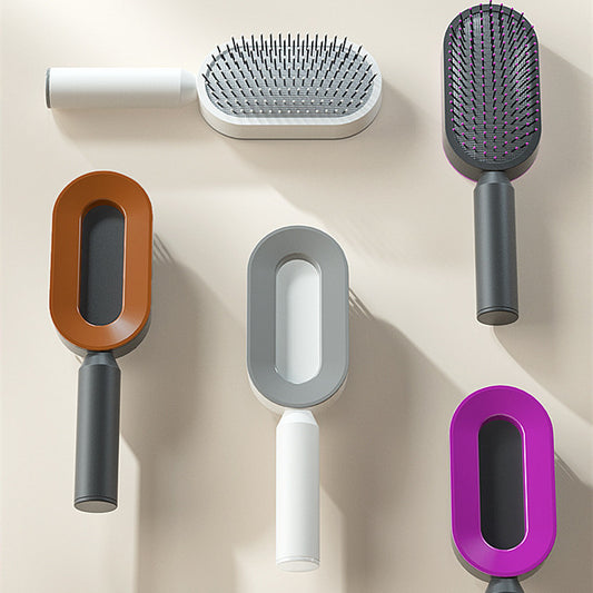 BuzzNest Self-Cleaning Hair Brush with Airbag Massage & Anti-Static Detangling
