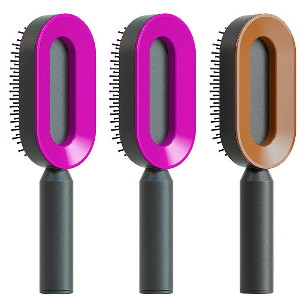BuzzNest Self-Cleaning Hair Brush with Airbag Massage & Anti-Static Detangling