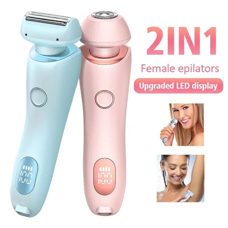 BuzzNest 2-in-1 Women's Electric Shaver | Body & Face Hair Remover