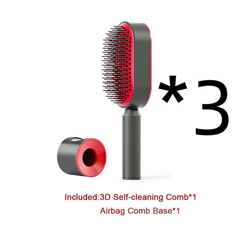 BuzzNest Self-Cleaning Hair Brush with Airbag Massage & Anti-Static Detangling