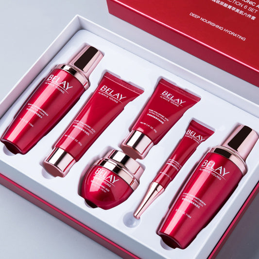 BuzzNest Pomegranate 6-Piece Skincare Set | Hydrating & Brightening Facial Care
