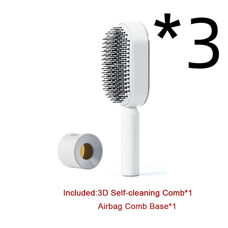 BuzzNest Self-Cleaning Hair Brush with Airbag Massage & Anti-Static Detangling
