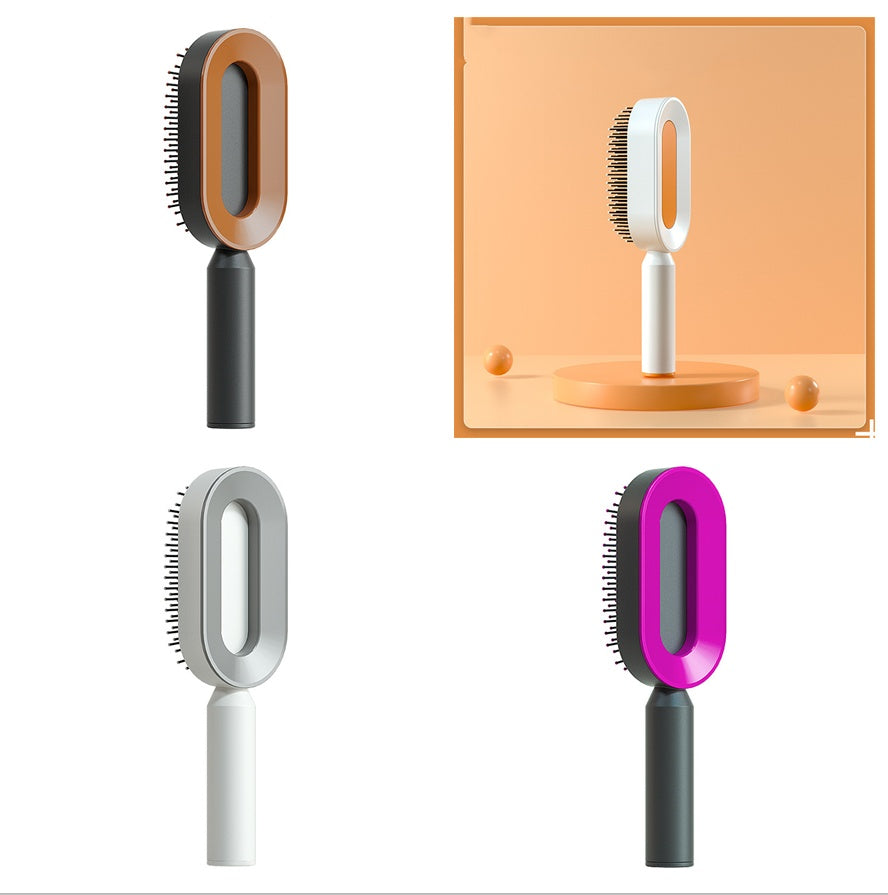 BuzzNest Self-Cleaning Hair Brush with Airbag Massage & Anti-Static Detangling
