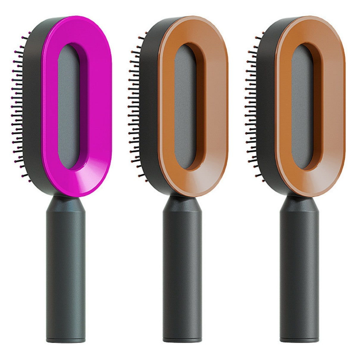 BuzzNest Self-Cleaning Hair Brush with Airbag Massage & Anti-Static Detangling