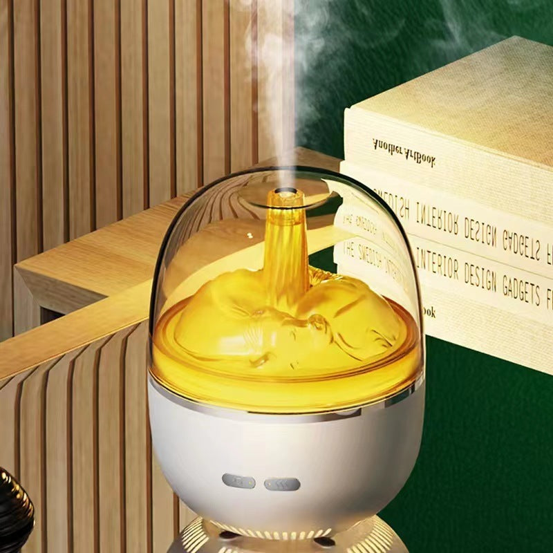 BuzzNest Ultrasonic Aroma Humidifier with LED Light & Heavy Mist Output