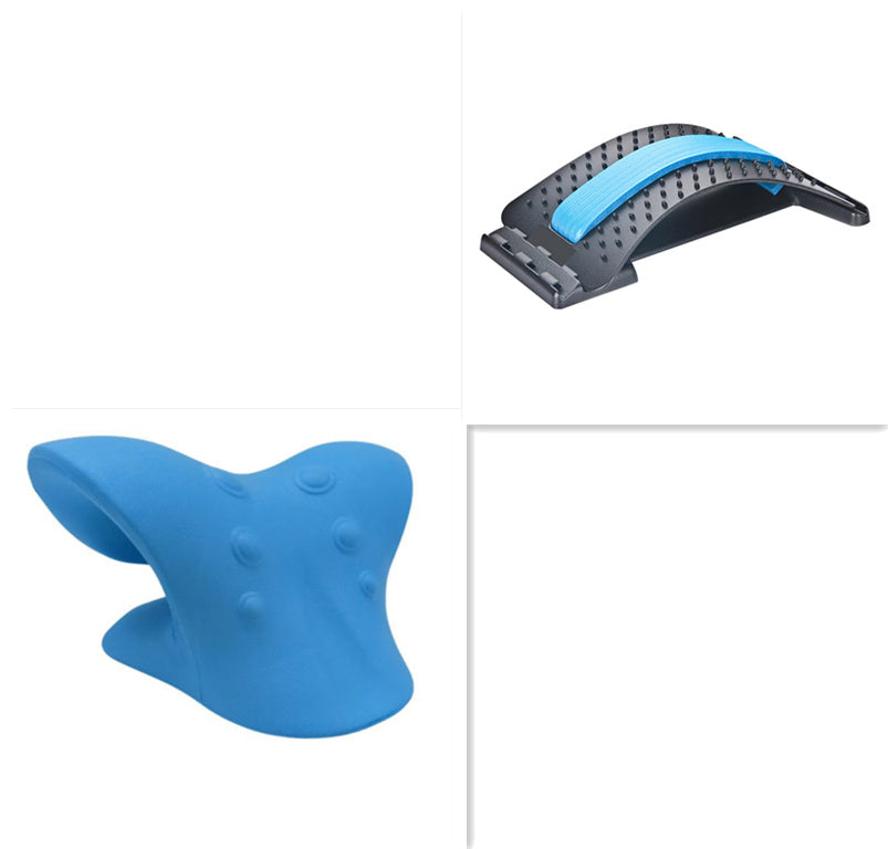 BuzzNest 6-Roller Manual Neck Massager with Natural Jade Scraping Board