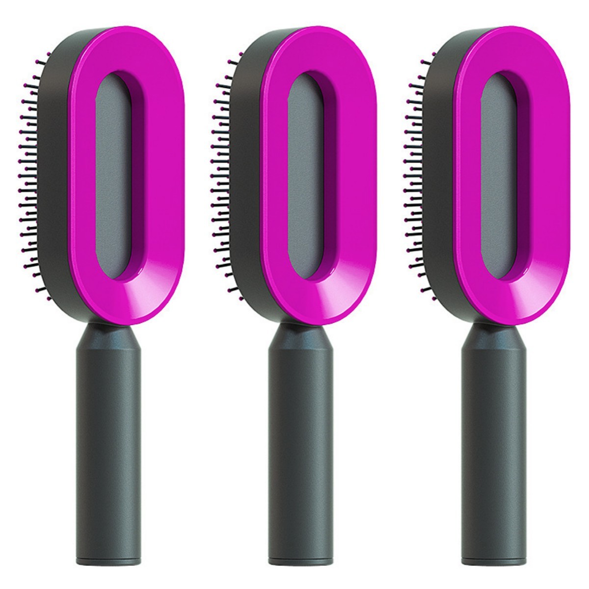 BuzzNest Self-Cleaning Hair Brush with Airbag Massage & Anti-Static Detangling