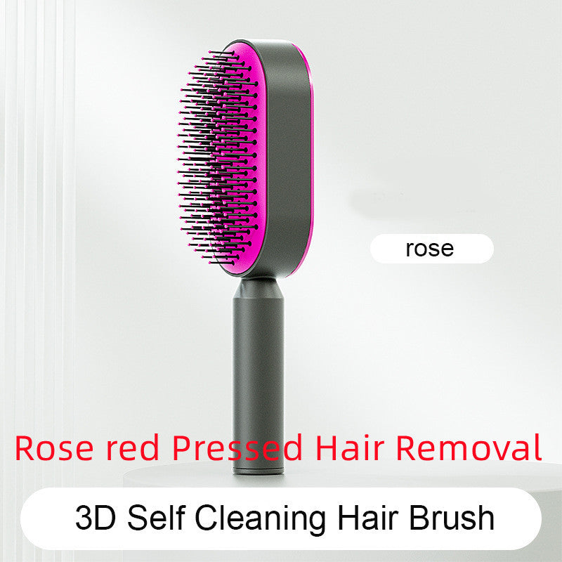 BuzzNest Self-Cleaning Hair Brush with Airbag Massage & Anti-Static Detangling