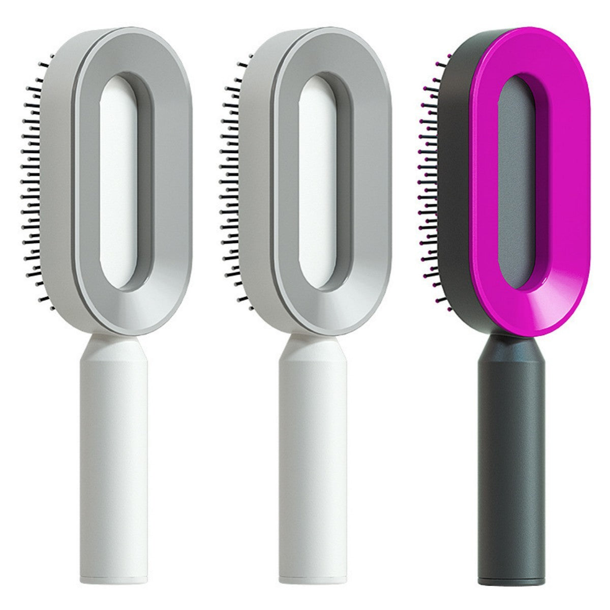BuzzNest Self-Cleaning Hair Brush with Airbag Massage & Anti-Static Detangling