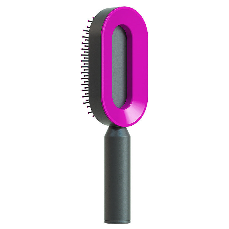 BuzzNest Self-Cleaning Hair Brush with Airbag Massage & Anti-Static Detangling