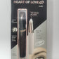 BuzzNest Mini Electric Eyebrow Trimmer with LED Light & 18K Gold-Plated Head