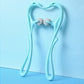BuzzNest 6-Roller Manual Neck Massager with Natural Jade Scraping Board