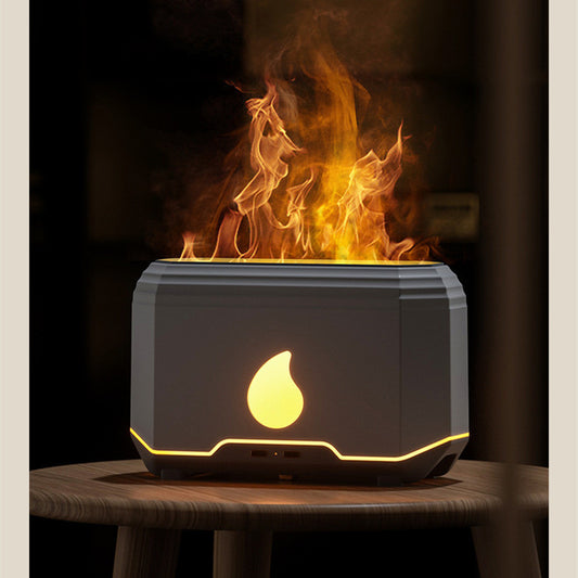 Flame Aromatherapy Humidifier with Intelligent Timer & LED Light