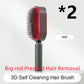 BuzzNest Self-Cleaning Hair Brush with Airbag Massage & Anti-Static Detangling